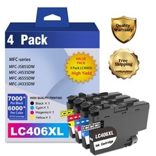 LC406XL Ink Cartridge 4PK Compatible for Brother MFC-J4535DW J6555DW picture