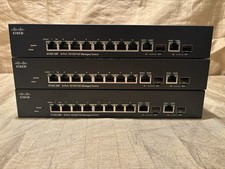 LOT OF 3 CISCO SF302-08P MANAGED SWITCHES: 8-Port Poe picture
