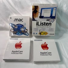 Vintage Apple Software Bundle MacSpeech iListen .mac AppleCare Sealed New picture