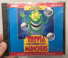 1996 Trivia Munchers Deluxe PC Mac CD ROM Sealed In Jewel Case picture