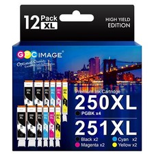 Canon 250XL 251XL Compatible Ink Cartridge Set for Pixma Printers 12 Pack picture