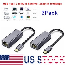 2 Pack USB C to Ethernet Adapter 1000Mbps for MacBook MacBook Pro/Air Laptop picture