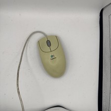 Vintage Logitech M-BJ58 Optical Scrollball Wired Computer Mouse Retro PC Classic picture