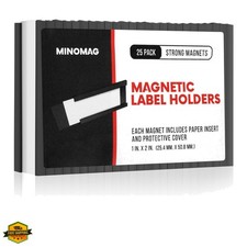 25pcs Magnetic Tool Box Labels 1x2 inches | C Channel Magnetic Label Holders ... picture