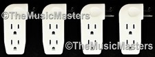 4X Triple 3 Outlet Grounded AC Wall Plug Power Splitter 3-Way Electrical Adapter picture