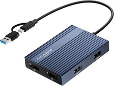 New - ACASIS DisplayLink Docking Station Dual Monitor, 4K@60Hz DisplayPort  picture