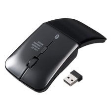 Sanwa Direct Slim Mouse Bluetooth / 2.4GHz Black 400-MAWB121BK picture