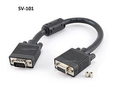 1ft SVGA (HD15) Male/Female Monitor Video Cable w/ Ferrite, CablesOnline SV-101 picture
