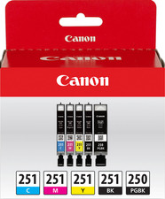 New Genuine Canon PGI-250 CLI-251 Black Color 5PK Ink Cartridges PIXMA iP7220 picture