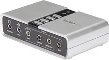 StarTech 7.1 USB External Sound Card w/SPDIF Digital Audio, Silver(ICUSBAUDIO7D) picture