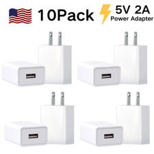 Bulk Lot 1-10X US Plug 5V 2A USB Port Wall Charger AC-DC Power Adapter Converter picture