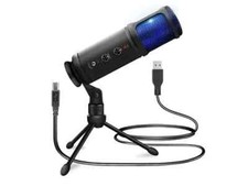 Pyle USB Plug & Play Computer Microphone, Podcast Gaming & Streaming, Black picture