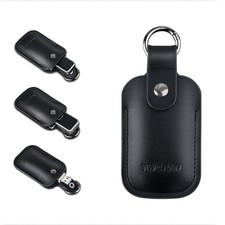 TWOPAN Genuine Leather SSD/USB Flash Drive Case, Portable Hand-Stitched Black picture