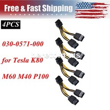 4X NVIDIA Dual 8 to 8 Graphics Power Cable 030-0571-000 Tesla K80 M60 M40 P100 picture