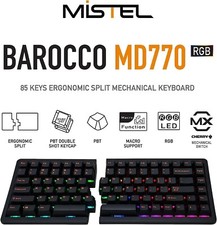 Mistel BAROCCO MD770 RGB TKL Split Ergonomic Mechanical Keyboard LED Backlit picture