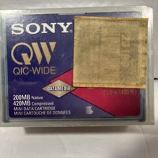 Two Sony QW QIC-WIDE, QW5122F Mini Data Cartridge 200MB 2 pack sealed NEW picture