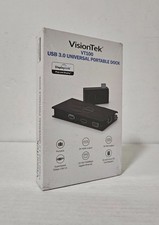 VisionTek VT100 Universal USB 3.0 Dock HDMI VGA Dual Display - New Sealed picture