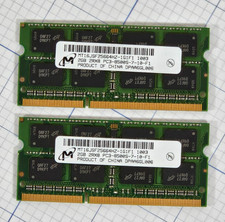 Micron 4GB 2x2GB DDR3 PC3-8500S RAM 2Rx8 SODIMM picture