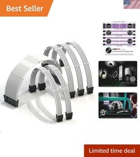 AVA 30cm PSU Cable Extension Sleeved Custom Mod GPU PC Braided picture