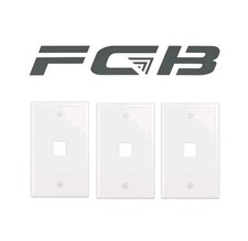3x New FGB 1-Port Keystone Wall Plate Low-Profile Single Gang For RJ45, HDMI  picture