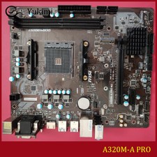FOR MSI A320M-A PRO DDR4*2 AMD AM4 32GB HDMI+DVI Micro ATX Motherboard Test OK picture