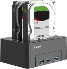 MAIWO Dual Bay Hard Drive Docking Station with Offline Clone for 2.5 3.5 Inch picture