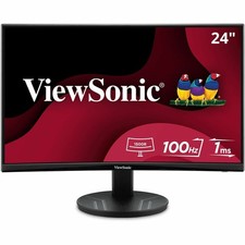 ViewSonic VA2416C 24 Inch 1080p Curved Monitor, Frameless Design with Variable picture