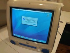 Apple iMac M5521 Blueberry 500 Mhz 128MB RAM 20GB HDD CDRW 56K Modem Working picture