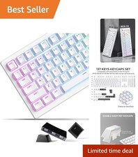 131 Key XVX OEM Profile PBT Keycap Set - Durable White Shine Through Design picture