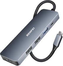 Adaptador Hub de 5 puertos USB tipo C a USB 3.0 para MacBook Pro iMac picture