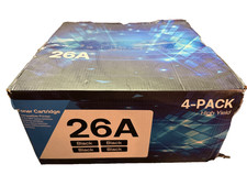 Sealed 4PK High Yield 26A CF226A Black Toner HP 26A Pro M402dn M402dne M402dw picture
