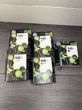 Lot Of 5 Hp Printer Inks 940XL Cyan, Yellow, Black, Magenta All Expired 2016-18 picture