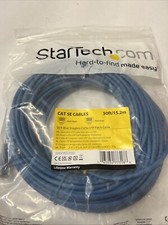 StarTech.com RJ45PATCH50 CAT 5E Cables 50ft. Blue Snagless UTP Patch Cable Blue picture