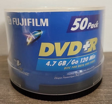 FUJIFILM DVD Plus R 4.7GB DVD+R Blank Media Disc Lot 50 Pack Opened picture