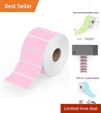 Roll of 1000  Pink Thermal Labels, 2x1 Inches - Perfect for Organization picture
