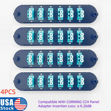 4Pcs Fiber Optical Adapter Panel 6 LC Duplex OM3 OM4 For CORNING CCH-CP12-E4 picture