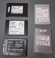 Five Various 2.5-inch SATA Hard Drives SSD Lot picture