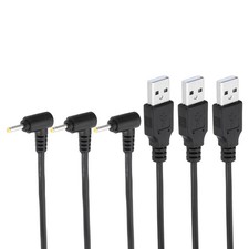 3 Pcs USB to DC 2.5x0.7mm Barrel Jack Power Charger Connector Cables, Black picture