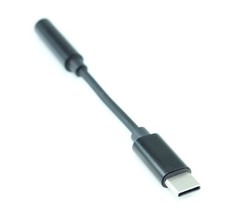 4 inch USB Type-C to 3.5mm TRRS Audio/Microphone ONLY Adapter Cable  Black picture