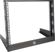 8U Desktop Rack for Network & Audio, 19 Inch 2 Post Open Frame Cabinet with R... picture