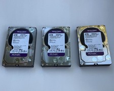 Lot of 3 WD PURPLE SURVEILLANCE SATA HARD DRIVE 6TB 3.5