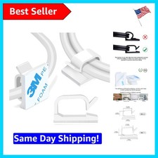 60PCS White Self-Adhesive Cable Clips - Effortless Cable Management Solution picture