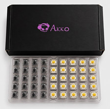 Akko Mechanical Keyboard Switch Bundle 45 Count Black & Yellow w/ Box picture
