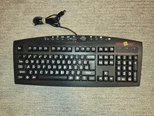 Ablenet Large Print Keyboard with White Letters for the Visually Impared picture
