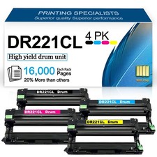 DR221CL Drum Unit No Toner for Brother MFC-9330CDW HL-3170CDW DCP-9020CDN (4PK) picture