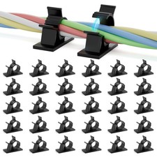 Wire Clips 30Pcs Black Self Adhesive Cable Organizer picture