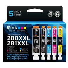 E-Z Ink 4.8 x 4 x 2.4 inches, 1 PGBK,1 Black,1 Cyan,1 Magenta,1 Yellow picture