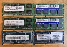 Lot of 6 Laptop DDR3 RAM - 5 x 2GB, 1 x 1GB - Mixed Brands, Kingston, Adata picture