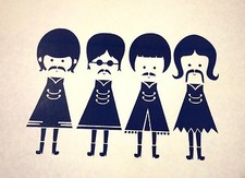 The Beatles Sgt. Pepper John Paul George Ringo Vinyl Car Laptop Decal Sticker picture