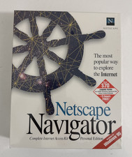 Vtg Netscape Navigator Personal Edition Windows 95 Big Box Software NEW SEALED picture